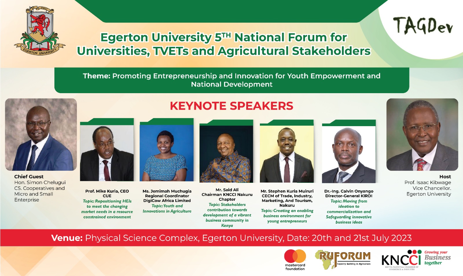 Egerton University 5th National Forum for Universities, TVETs and Agricultural Stakeholders